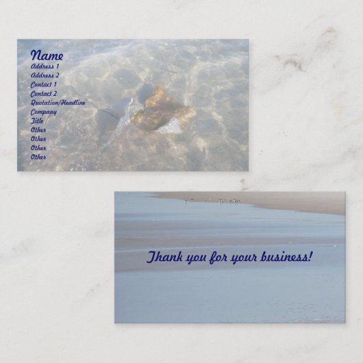Cownose Stingray OBX Series Visitekaartje (Voorkant / Achterkant)