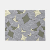 Cownose Stingray Ocean Pattern Deurmat (Voorkant)