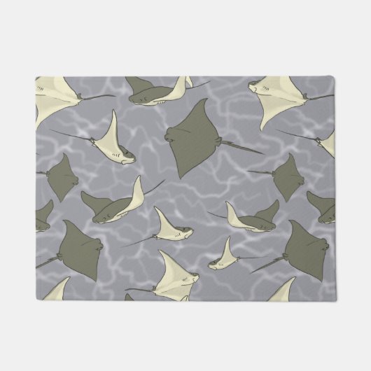 Cownose Stingray Ocean Pattern Deurmat (Voorkant)