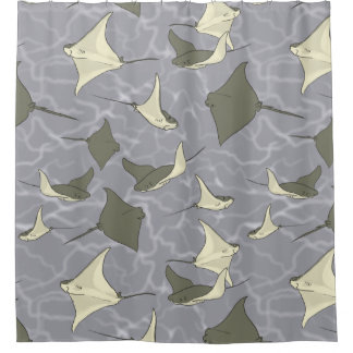 Cownose Stingray Ocean Pattern Douchegordijn