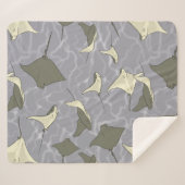 Cownose Stingray Ocean Pattern Sherpa Deken (Voorkant (horizontaal))