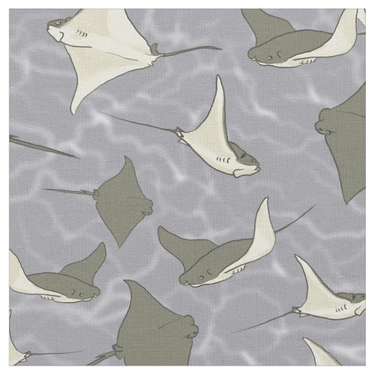 Cownose Stingray Ocean Pattern Stof (Close Up)