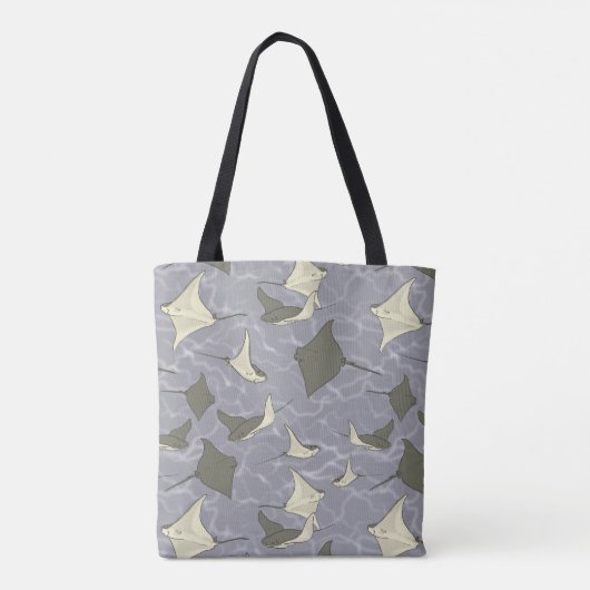 Cownose Stingray Ocean Pattern Tote Bag (Achterkant)
