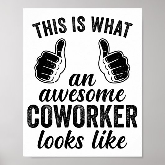 Coworker Birthday Employee Farewell Goodbye Going  Poster (Voorkant)