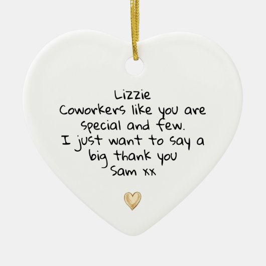 Coworker Colleague Friend Thank You Gift Keramisch Ornament (Voorkant)