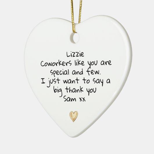 Coworker Colleague Friend Thank You Gift Keramisch Ornament (Links)