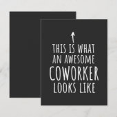 Coworker Gift, Coworker Mug, Awesome Coworker Bedankkaart (Voorkant / Achterkant)