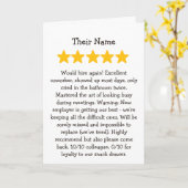 Coworker leaving 5 star review kaart (Gele Bloem)