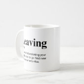 Coworker Leaving Funny Collega Definitie Koffiemok (Voorkant links)