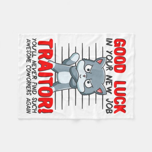 Coworker Leaving, Quitting Going Away, Job Change; Fleece Deken (Voorkant (Horizontaal))