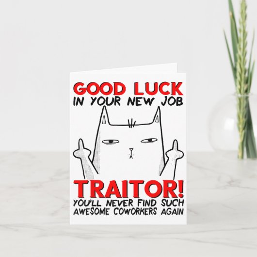 Coworker Leaving, Quitting Going Away, Job Change, Kaart (Voorkant)