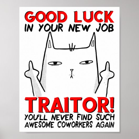 Coworker Leaving, Quitting Going Away, Job Change, Poster (Voorkant)