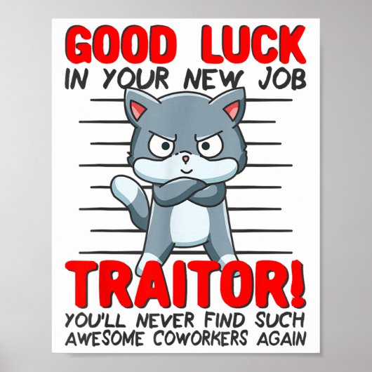 Coworker Leaving, Quitting Going Away, Job Change; Poster (Voorkant)