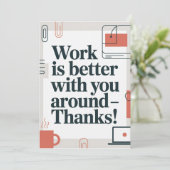 Coworker Thank You Card Bedankkaart (Staand voorkant)
