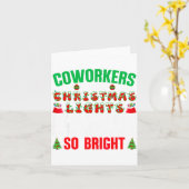 Coworkers Are Like Christmas Lights Funny Office Q Kaart (Gele Bloem)