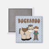 Cowpoke Cowboy Paard Buckaroo Koelkast Magneet (Voorkant / Achterkant)