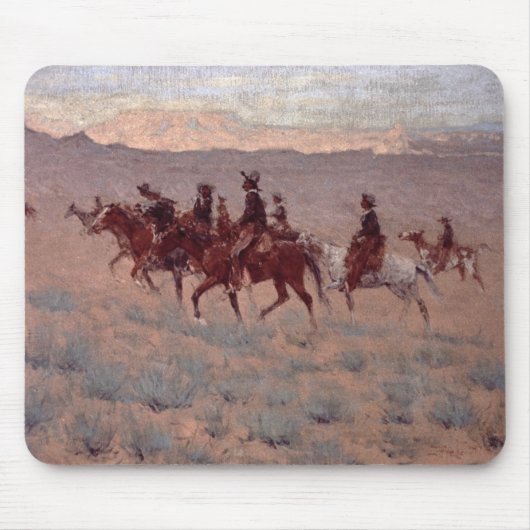 Cowpunchers (w/c op papier) muismat (Voorkant)
