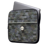 Cowrie Grijs Artisan Haakprint Elektronica Tas (Voorkant Links)