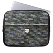 Cowrie Grijs Artisan Haakprint Elektronica Tas (Voorkant)