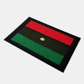 Cowrie Shell en Red Black Green Crochet Print op Deurmat (Schuin)