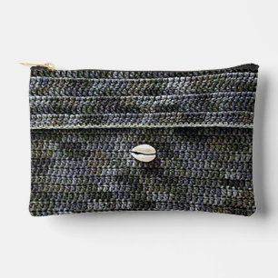 Cowrie Shell Grijs Textuur Artisan haakprint Etui