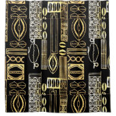 Cowrie Shell-motief Douchegordijn (Voorkant)