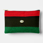 Cowrie Shell Red Black Green Artisan Crochet Print Etui (Voorkant)