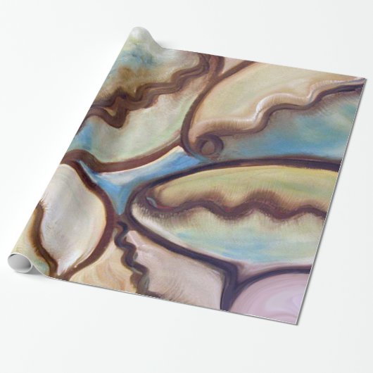 Cowrie Shells Cadeaupapier (Uitgerold)