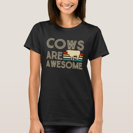 Cows Are Awesome  1 T-shirt (Voorkant)