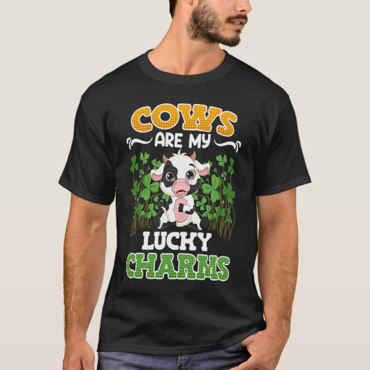 Cows are my lucky charms farmer t-shirt (Voorkant)
