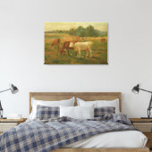 Cows - Edward Mitchell Bannister - c1890 Canvas Afdruk (Insitu (Slaapkamer))