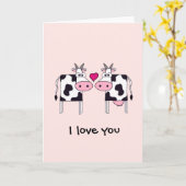 Cows in Love Kaart (Gele Bloem)