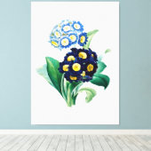 Cowslip Primrose botanisch Canvas Afdruk (Insitu (Houten vloer))