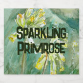 Cowslips Primula veris Mousserende Wijn Sparkling Wijnetiket (Enkel label)