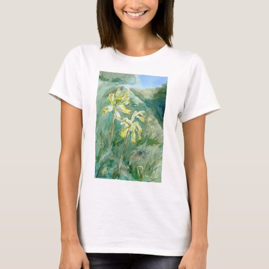 Cowslips Primula veris T-shirt (Voorkant)