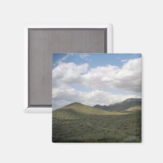 Cowyboy Skyline Desert Refkoelkast Magnet (Voorkant / Achterkant)