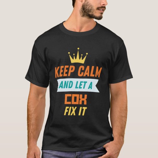 Cox Achternaam stamboom Reunion T-shirt (Voorkant)
