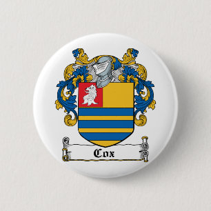 Cox Family Crest Ronde Button 5,7 Cm