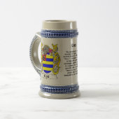 Cox Family Crest Stein Bierpul (Voorkant links)