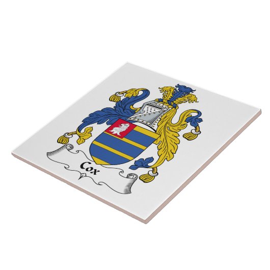 Cox Family Crest Tegeltje (Zijkant)