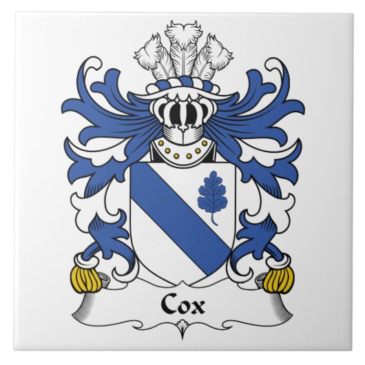 Cox Family Crest Tegeltje (Voorkant)