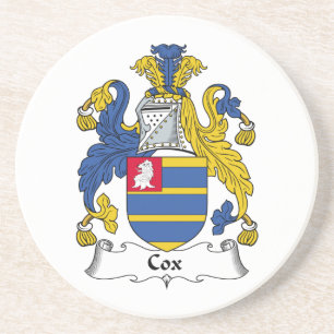 Cox Family Crest Zandsteen Onderzetter
