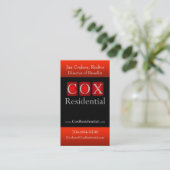 Cox Residential Visitekaartje (Staand voorkant)