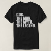 CoxCox Achternaam Cox Achternaam Cox F T-shirt (Design voorkant)