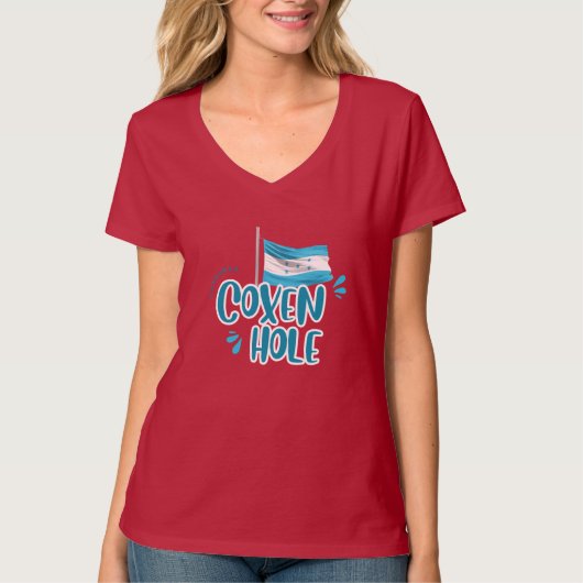 Coxen Hole met Hondurese vlag T-shirt (Voorkant)