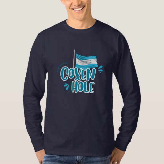 Coxen Hole met Hondurese vlag T-shirt (Voorkant)