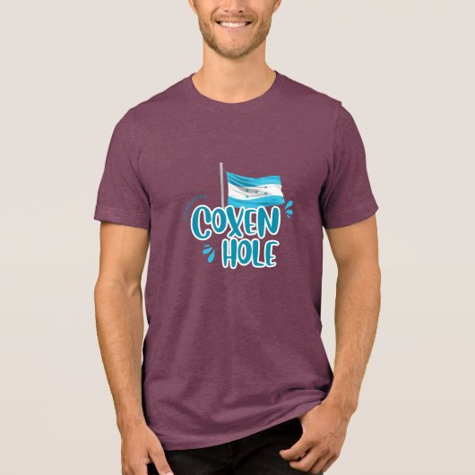 Coxen Hole met Hondurese vlag Tri-Blend Shirt (Voorkant)
