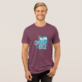 Coxen Hole met Hondurese vlag Tri-Blend Shirt (Voorkant volledig)