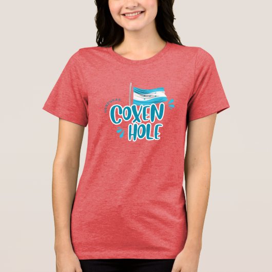 Coxen Hole with Honduras Flag Tri-Blend Shirt (Voorkant)