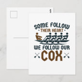 Coxswain, het grappige roeiende team... volgen onz briefkaart (Voorkant / Achterkant)